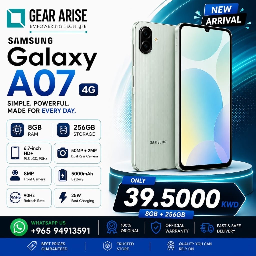 Samsung Galaxy A07 (4G) – 8GB RAM / 256GB Storage