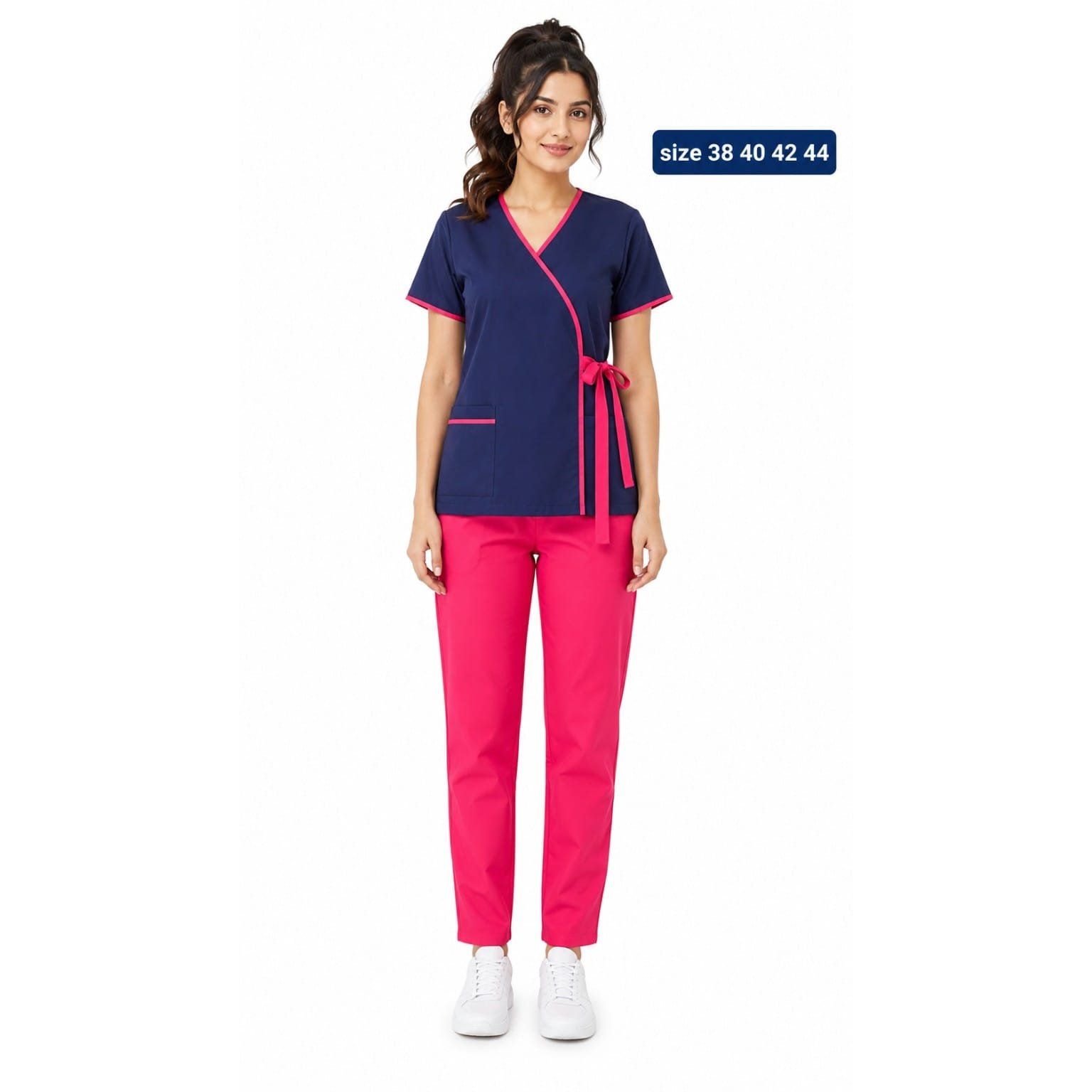 Khadama Uniform – Navy & Pink