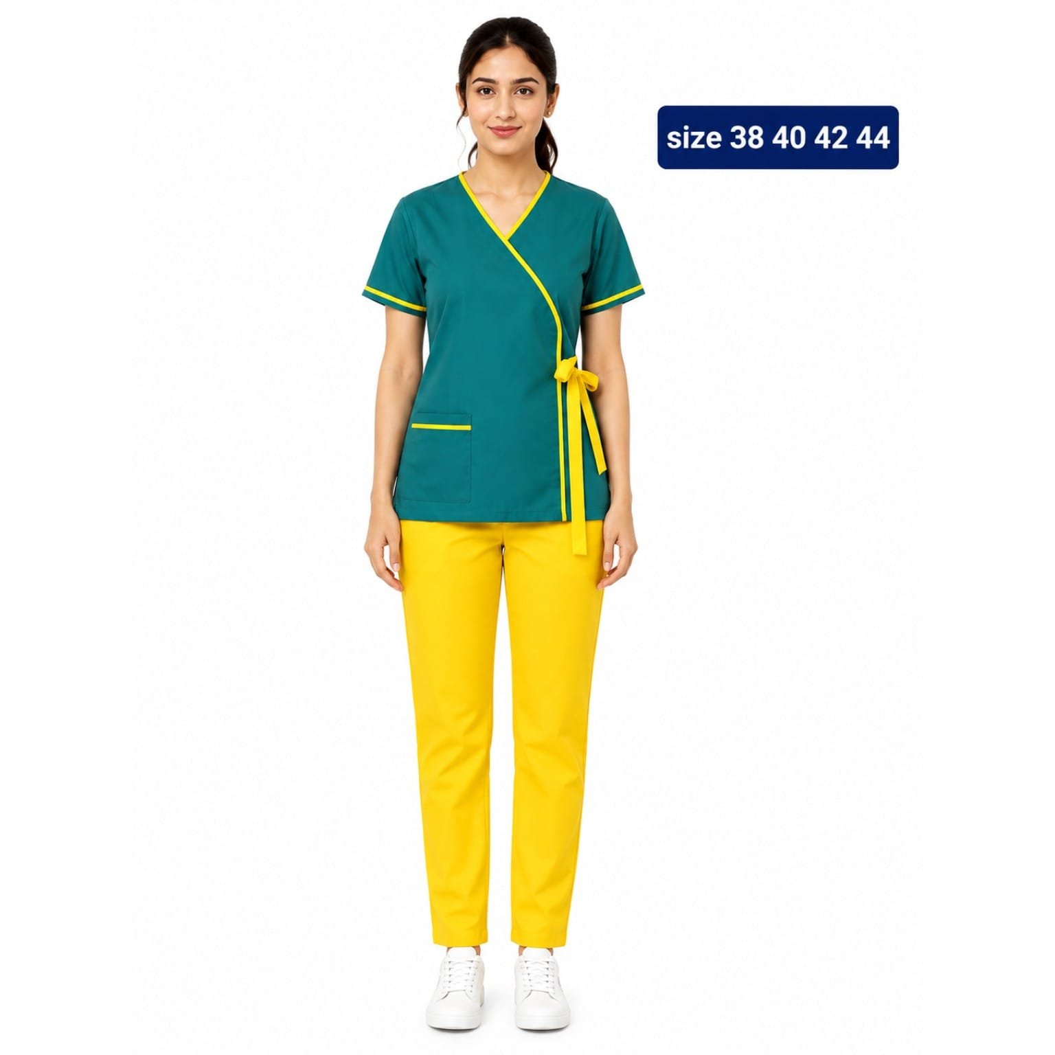 Khadama Uniform – Teal & Yellow