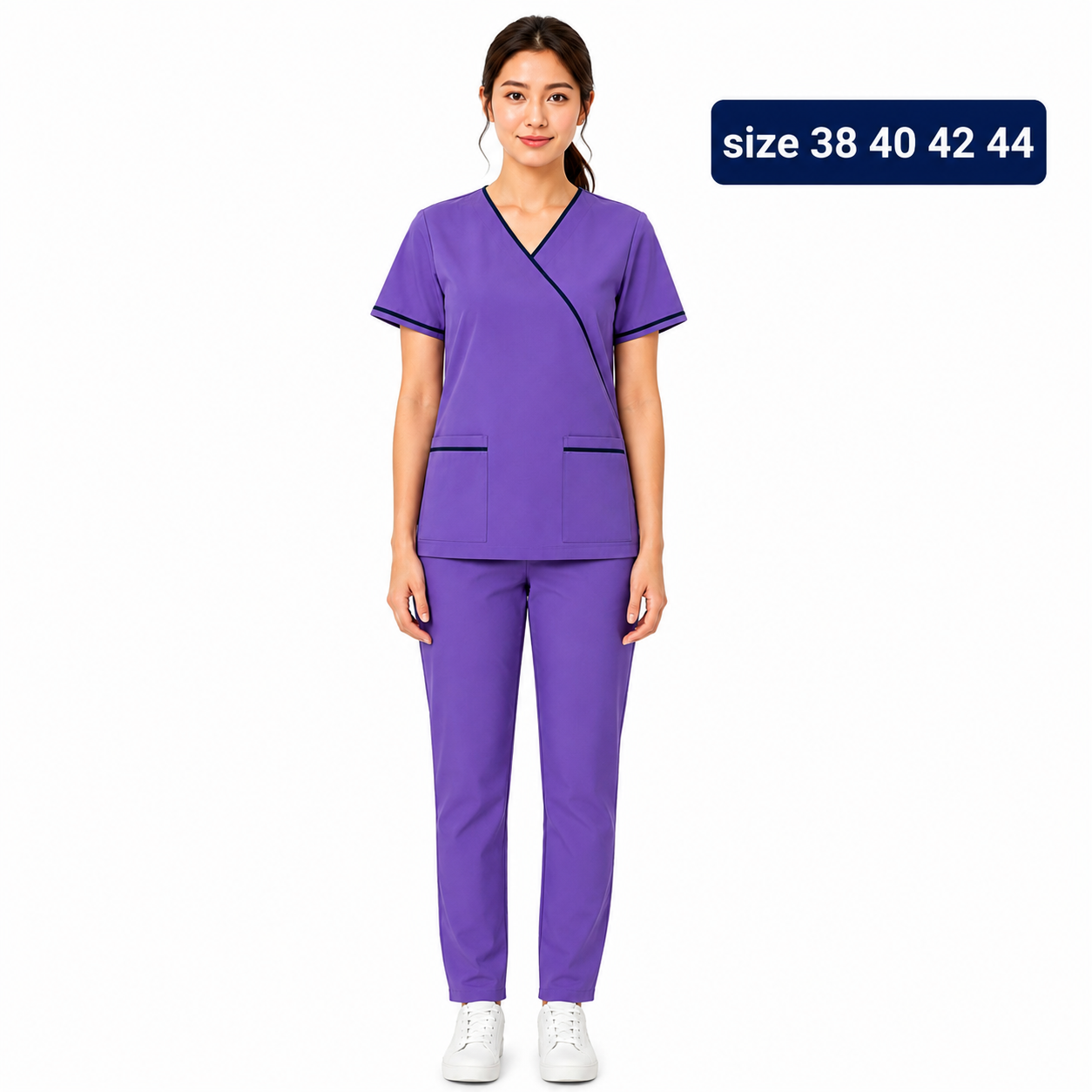 Khadama Uniform – Purple & Navy Trim