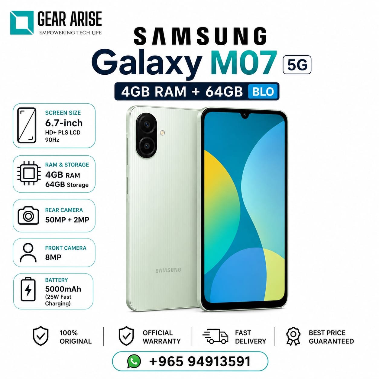 Samsung Galaxy M07 5G 4GB+64GB