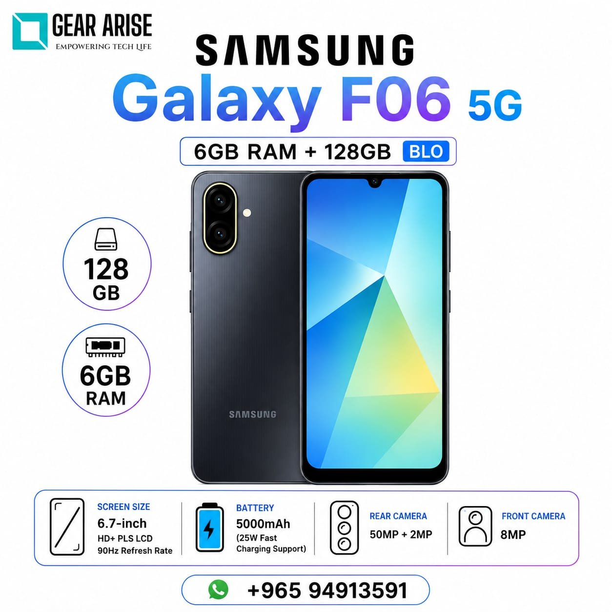 Samsung Galaxy F06 5G 6GB+128GB