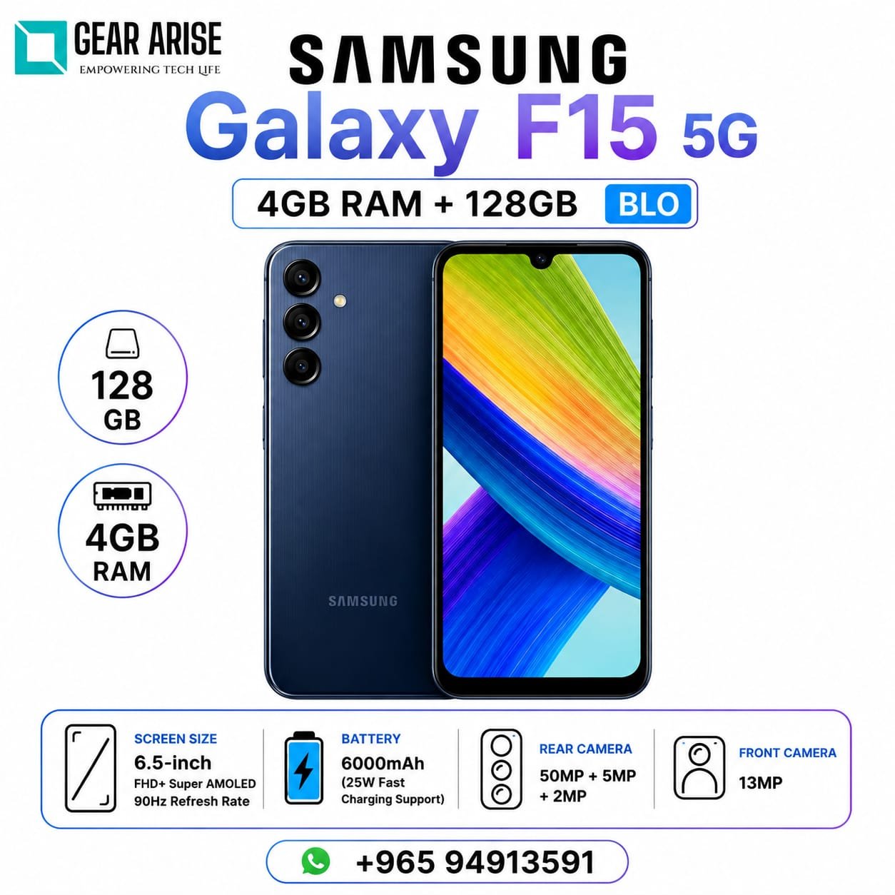 Samsung Galaxy F15 5G 4GB+128GB