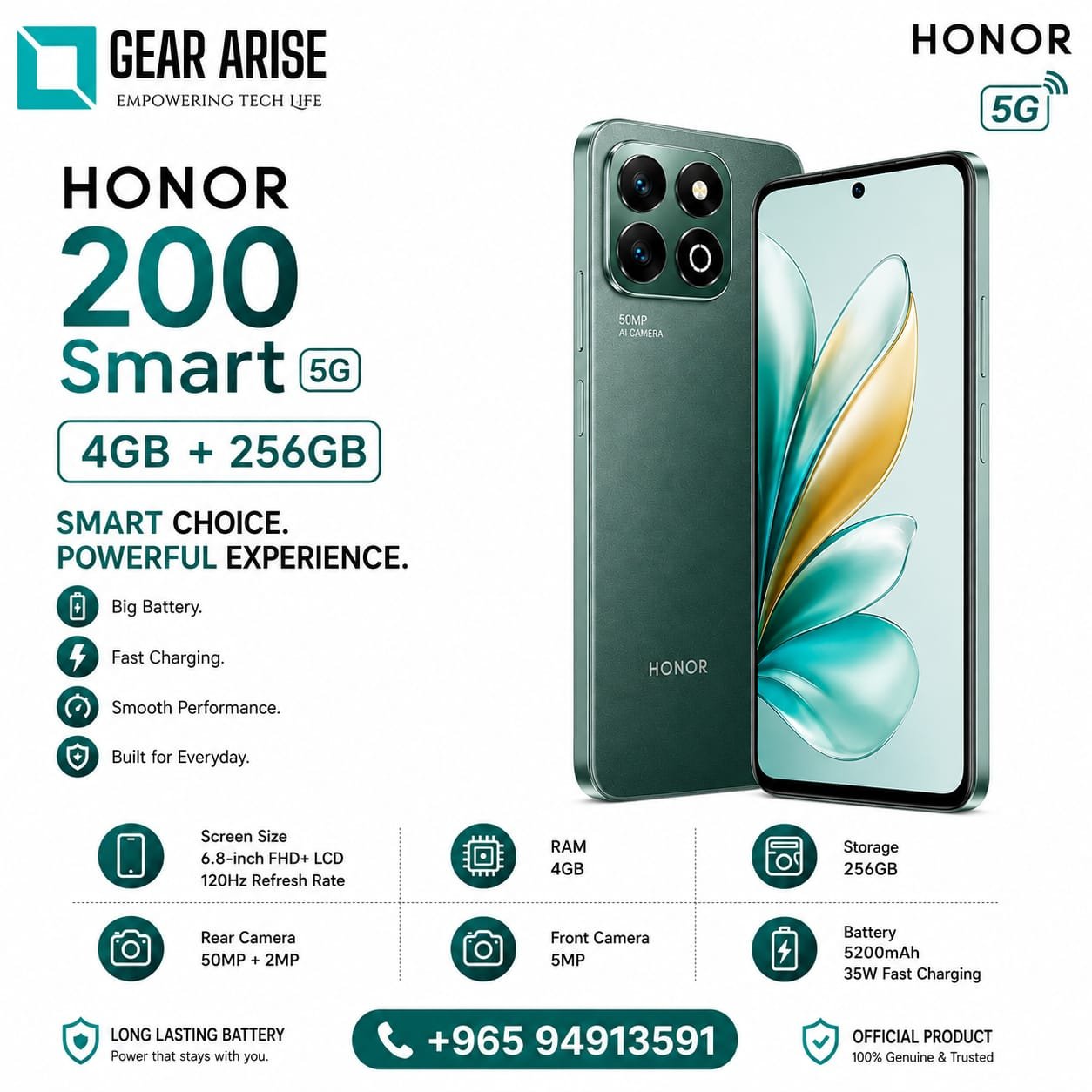 Honor 200 Smart 5G 4GB+256GB