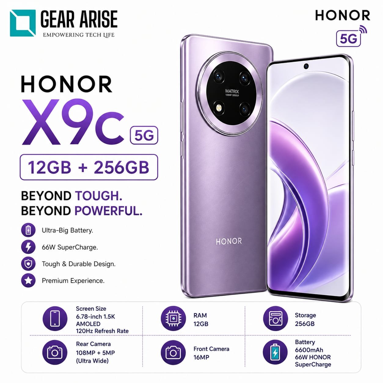 Honor X9c 5G 12GB+256GB