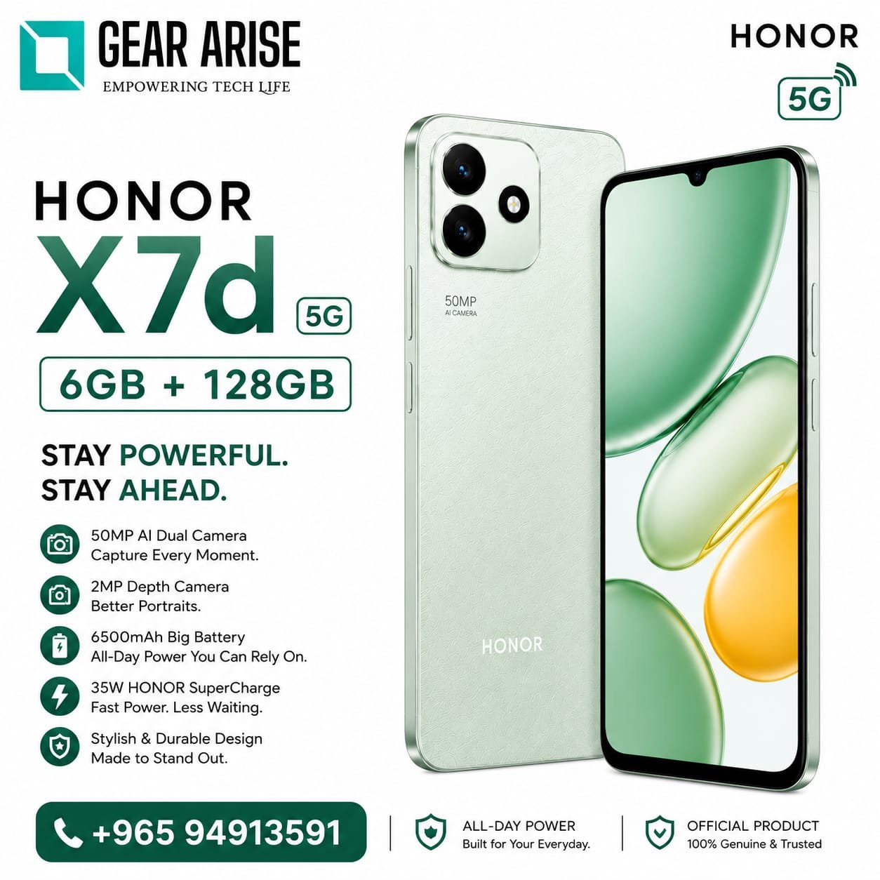 Honor X7d 5G 6GB+128GB