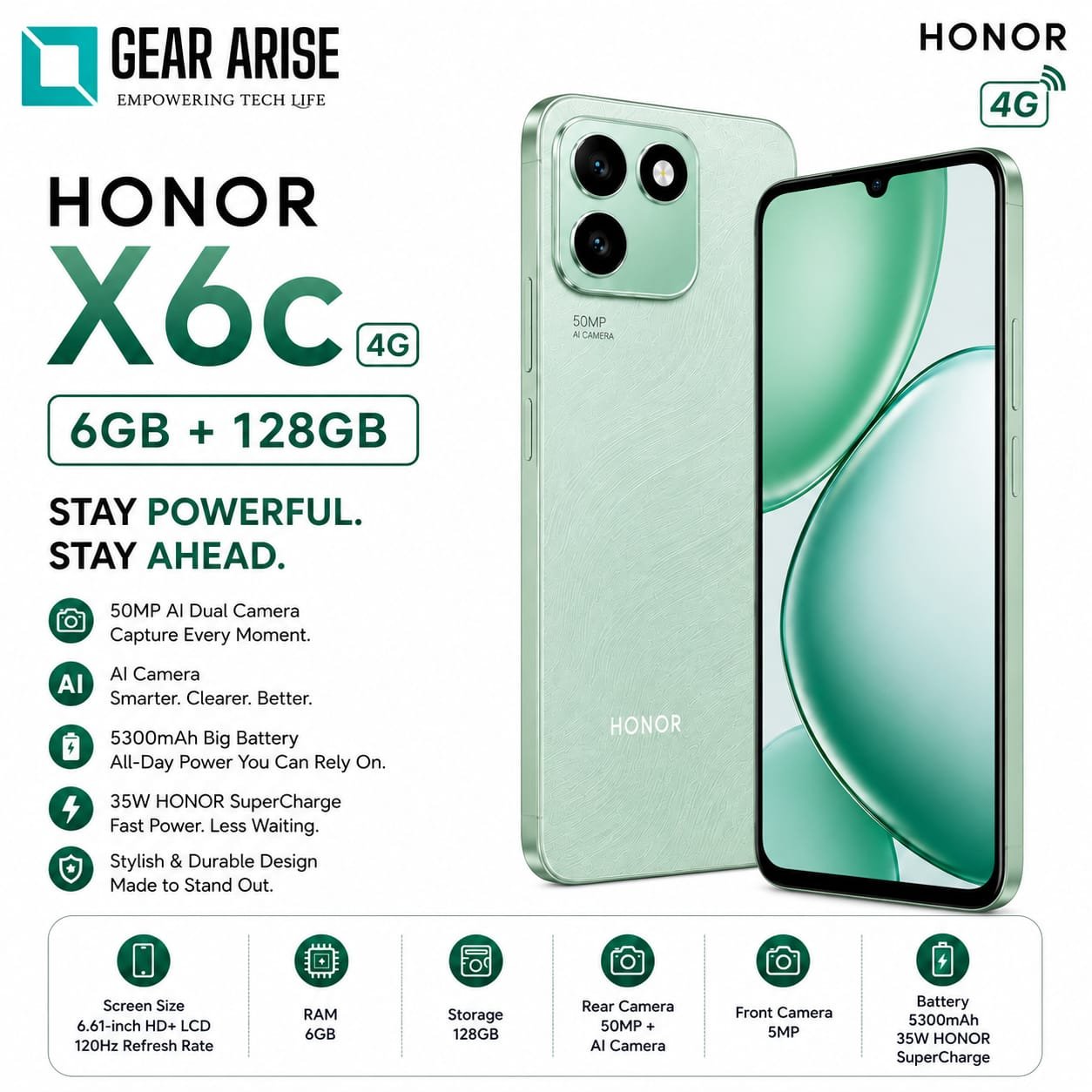 Honor X6c 4G 6GB+128GB