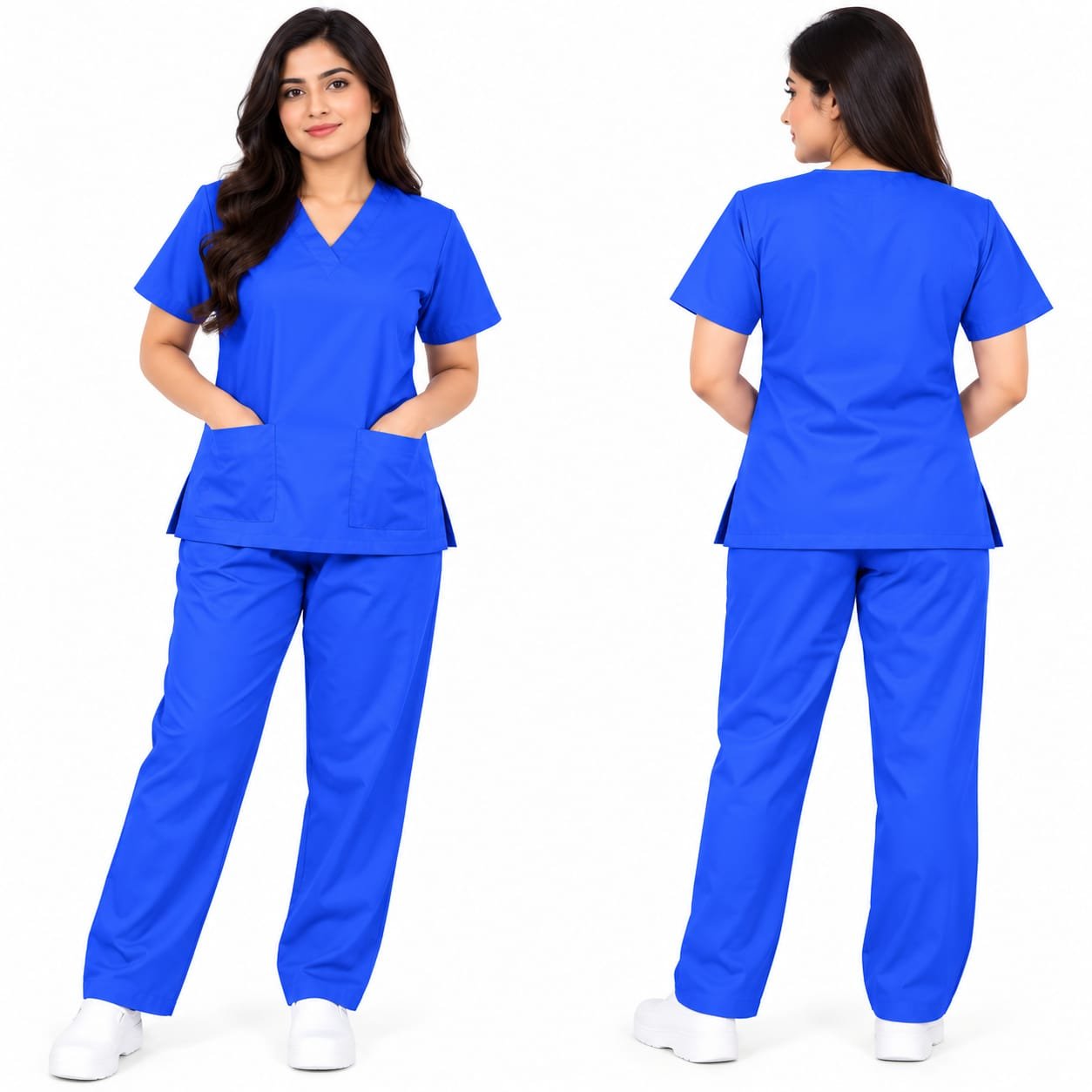 Khadama Uniform – Striped Trim (royelblue)