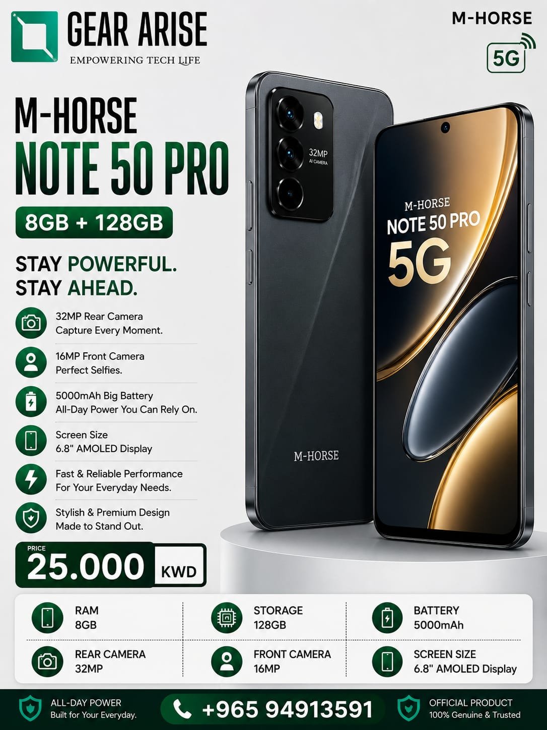 M-HORSE Note 50 Pro 128GB