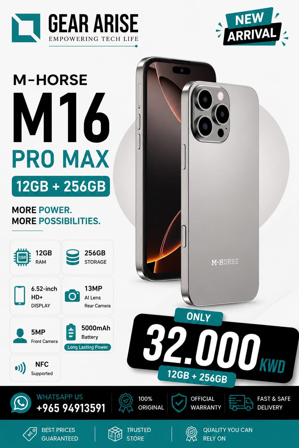 M-HORSE M16 Pro Max 256GB