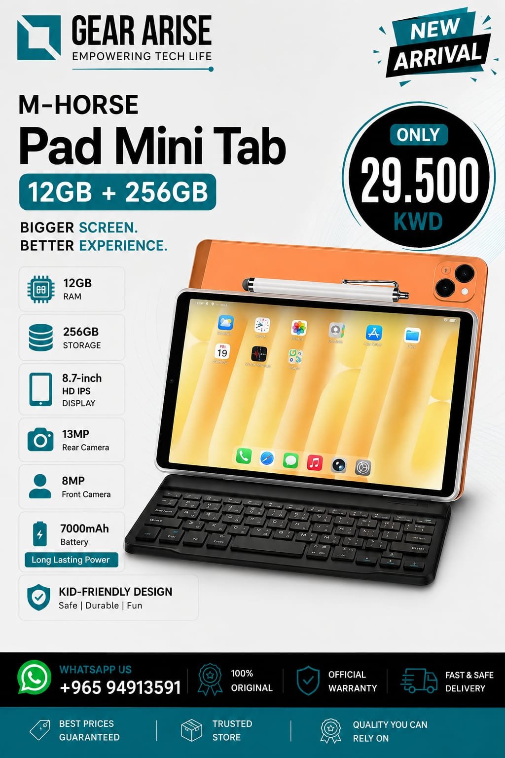 M-HORSE Pad Mini Tab 256GB