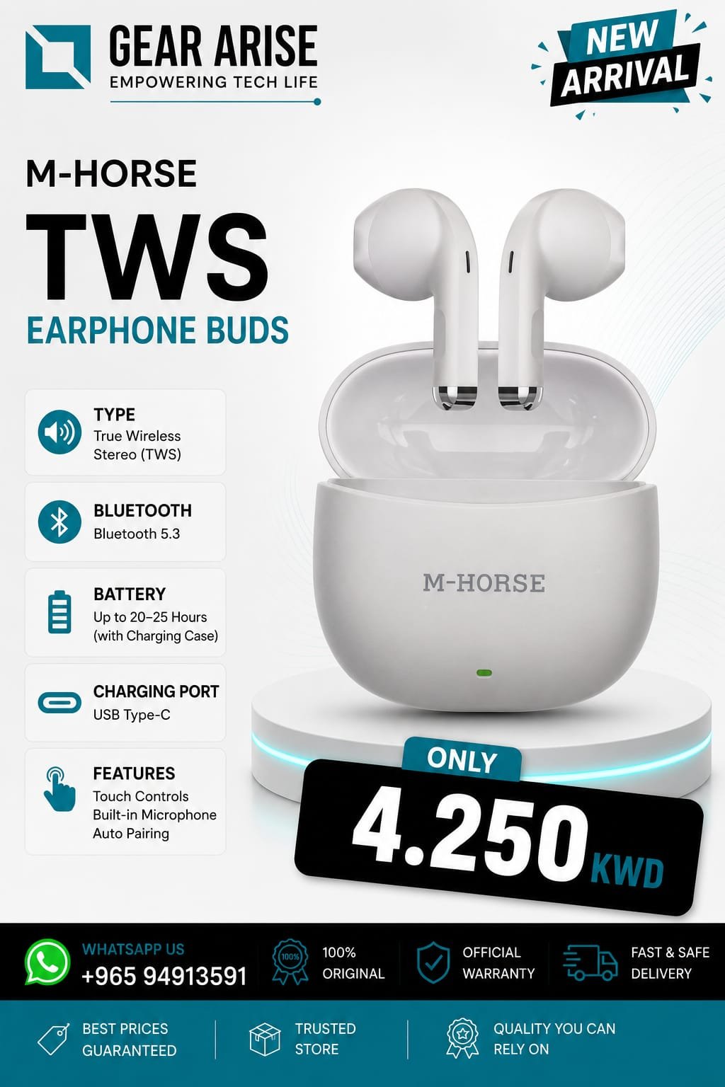 M-HORSE TWS Earphone Buds