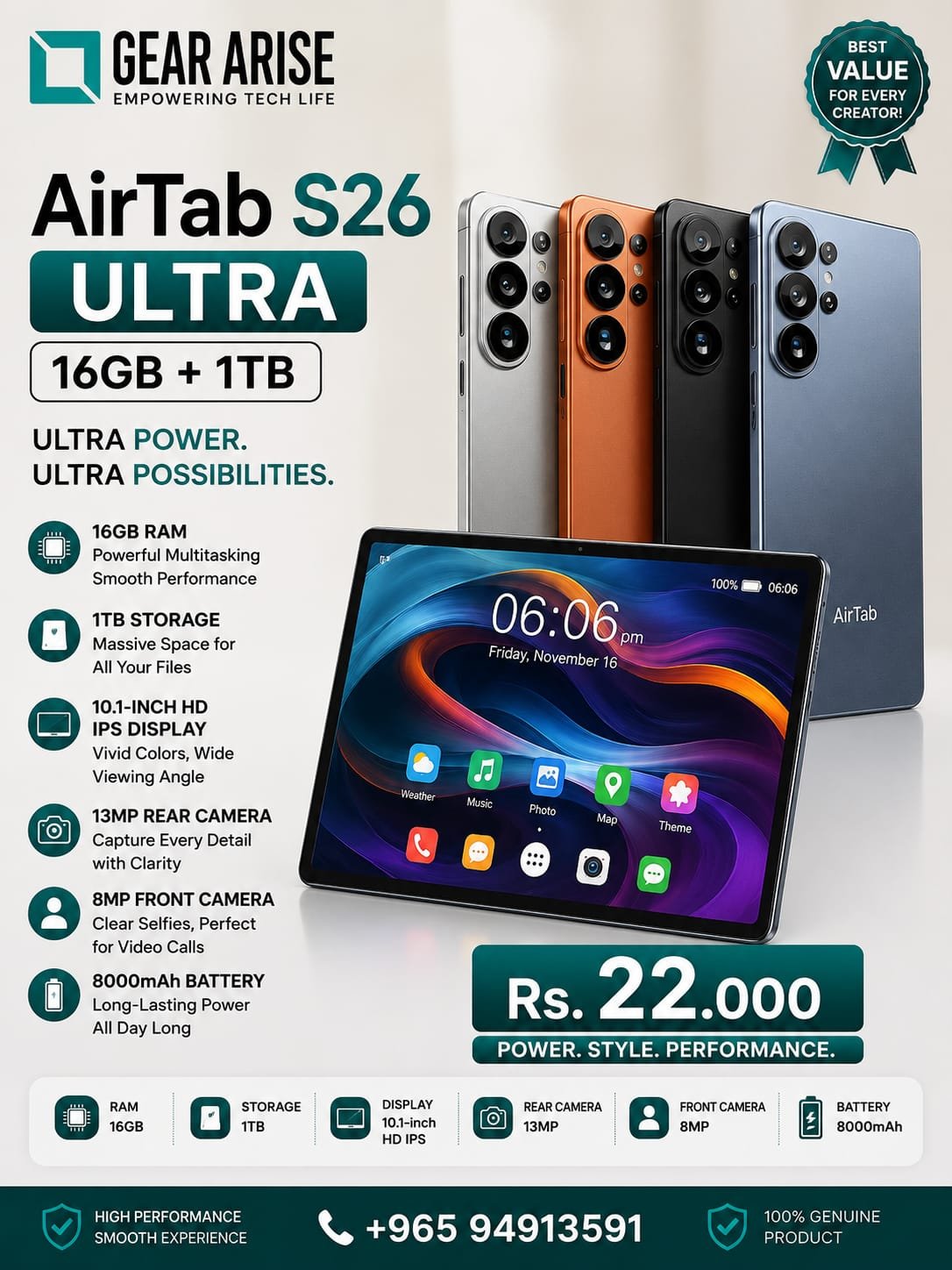 AirTab S26 Ultra 1TB